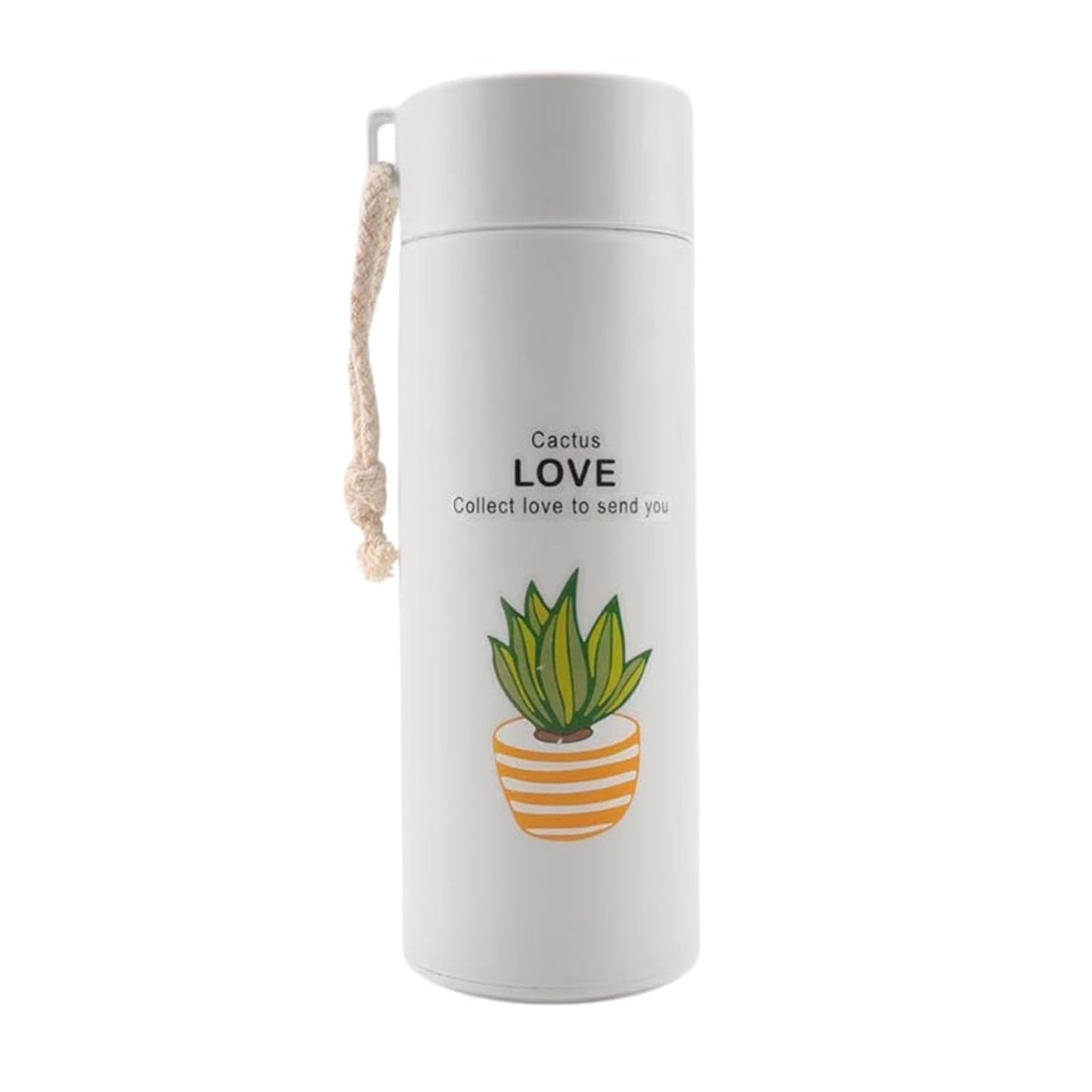 Cactus Love Design Glass Bottle 400ml
