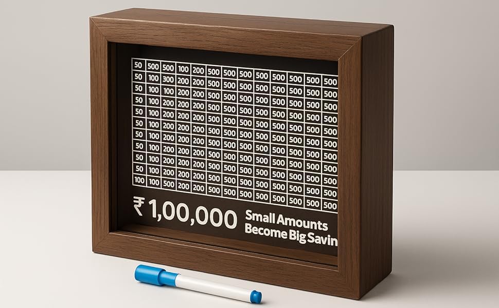 Foldable Reusable Wooden Money Bank
