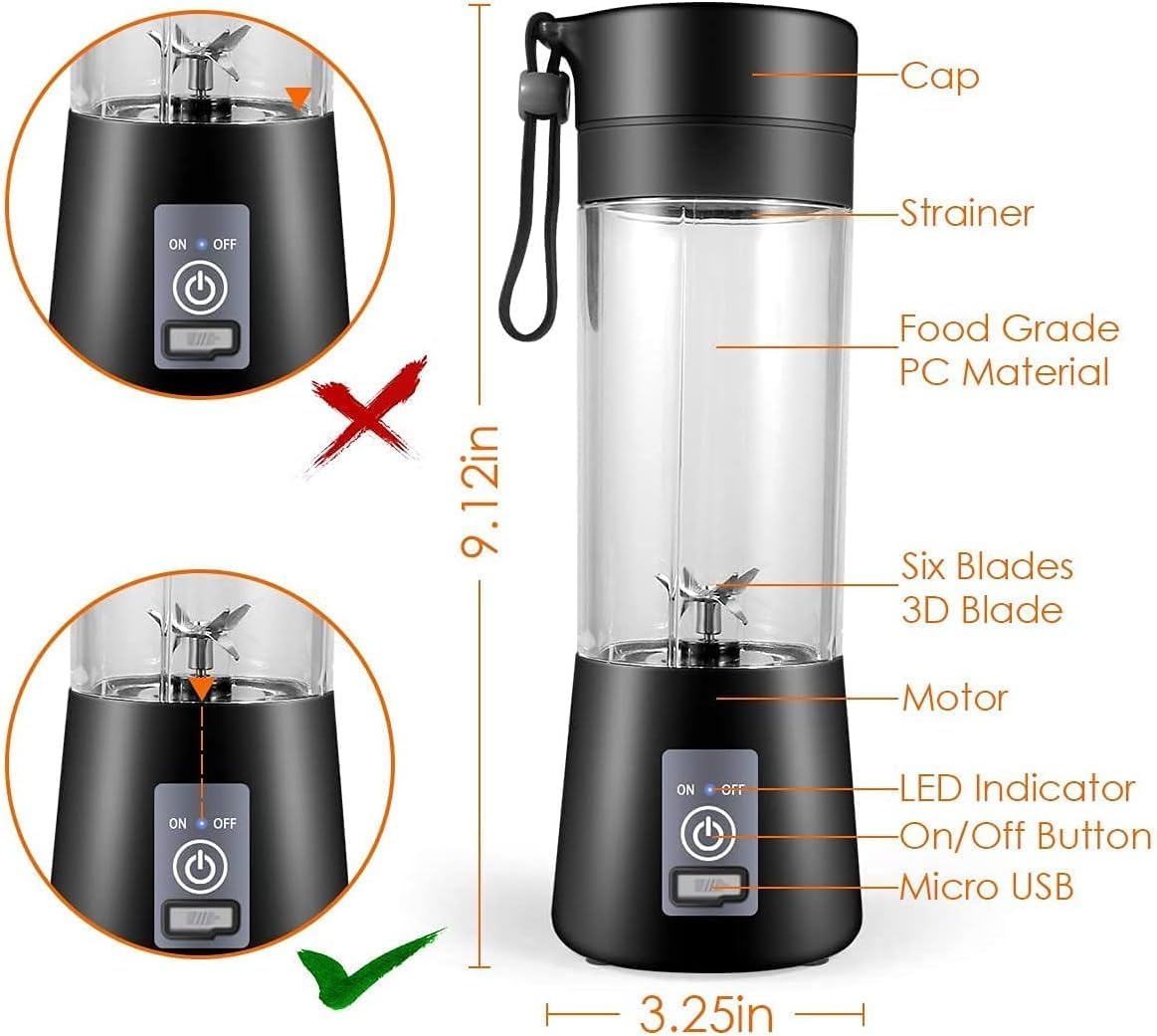 Portable Juicer Mixer Blender For Smoothies & Juices