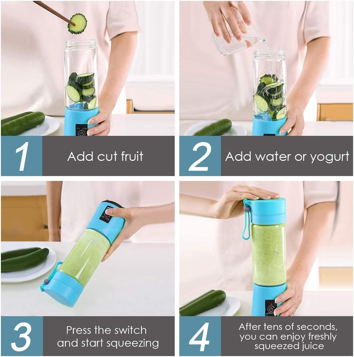 Portable Juicer Mixer Blender For Smoothies & Juices