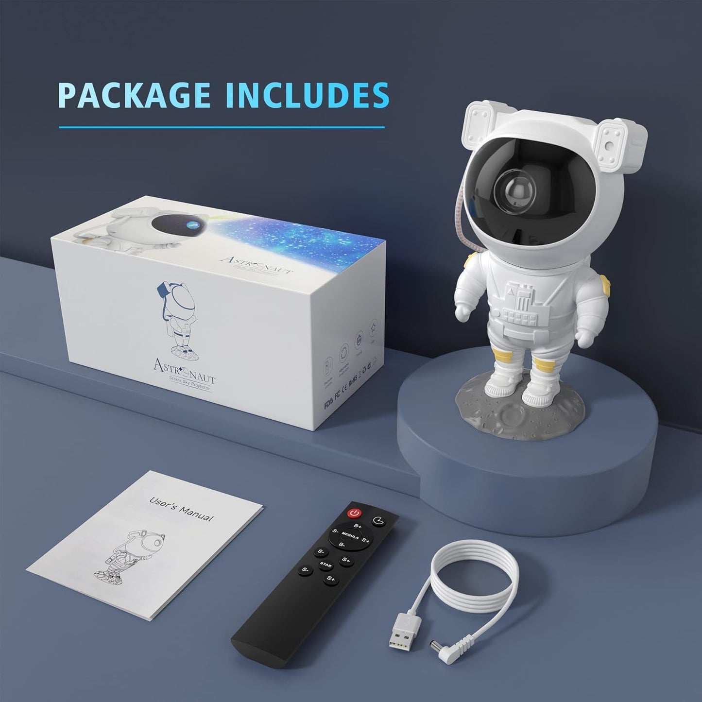 Astronaut Galaxy Projector Night Light