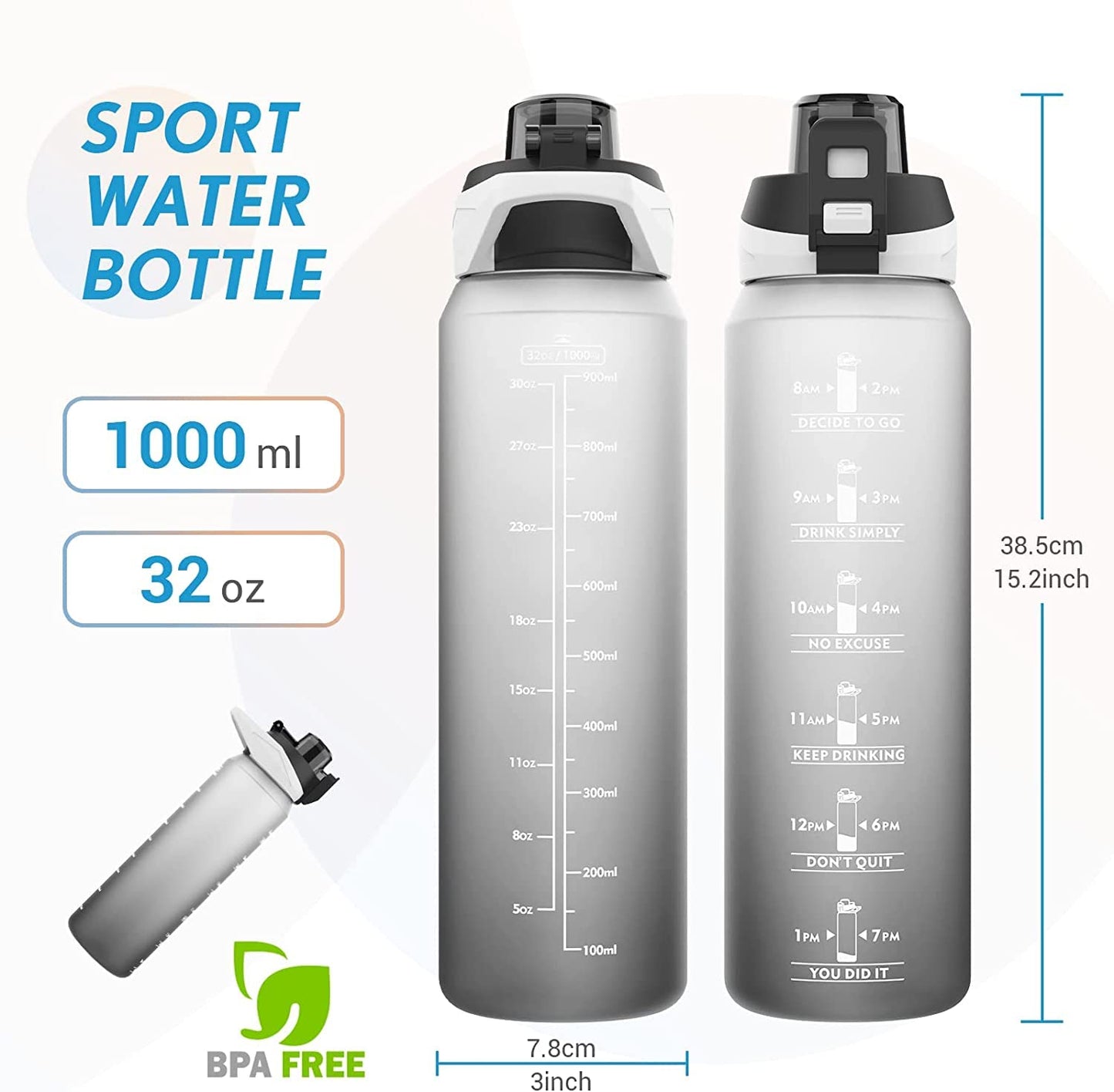 Motivation 900ml Water Bottle