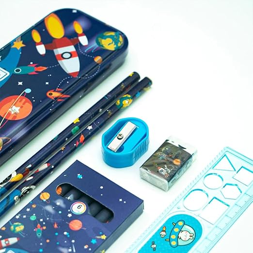 Toy Imagine Theme Stationery Set for Kids | 12-Piece Stationary Kit for Boys & Girls Age 3-15 Years
