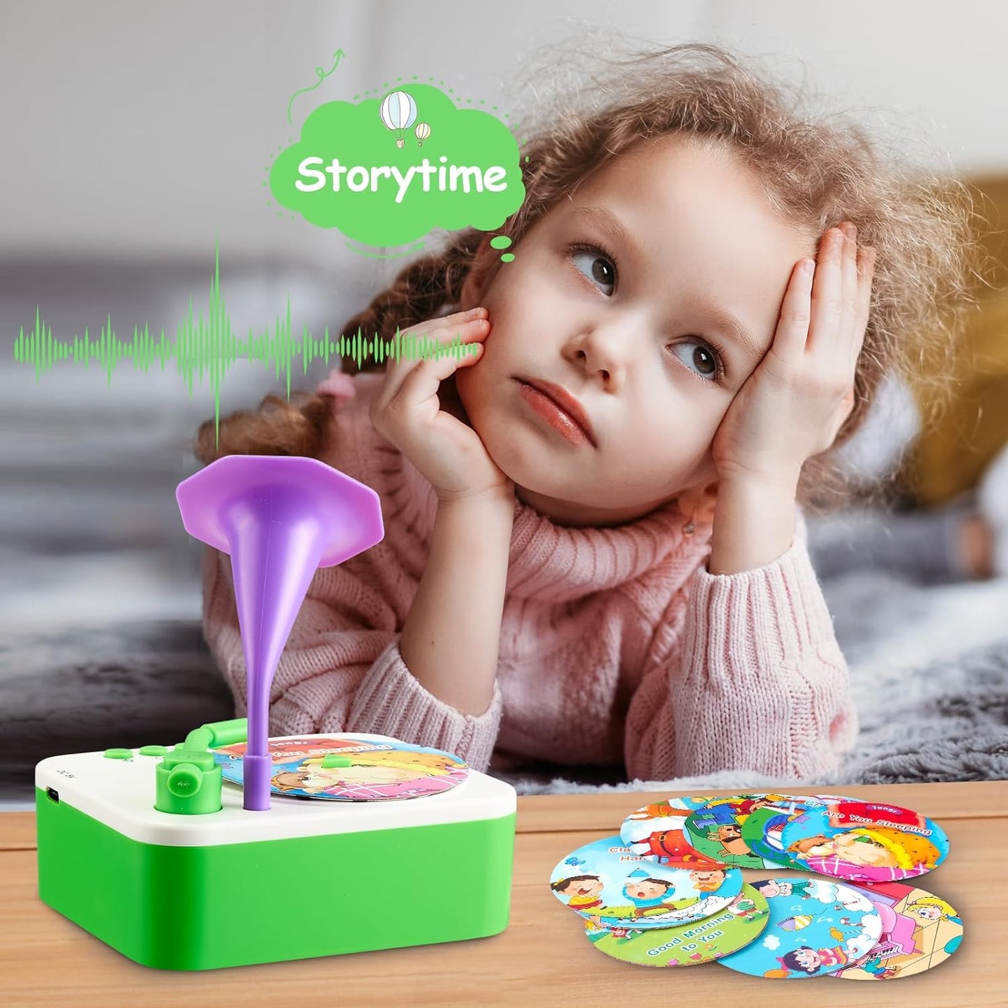 Kids Gramophone with 95 Cards