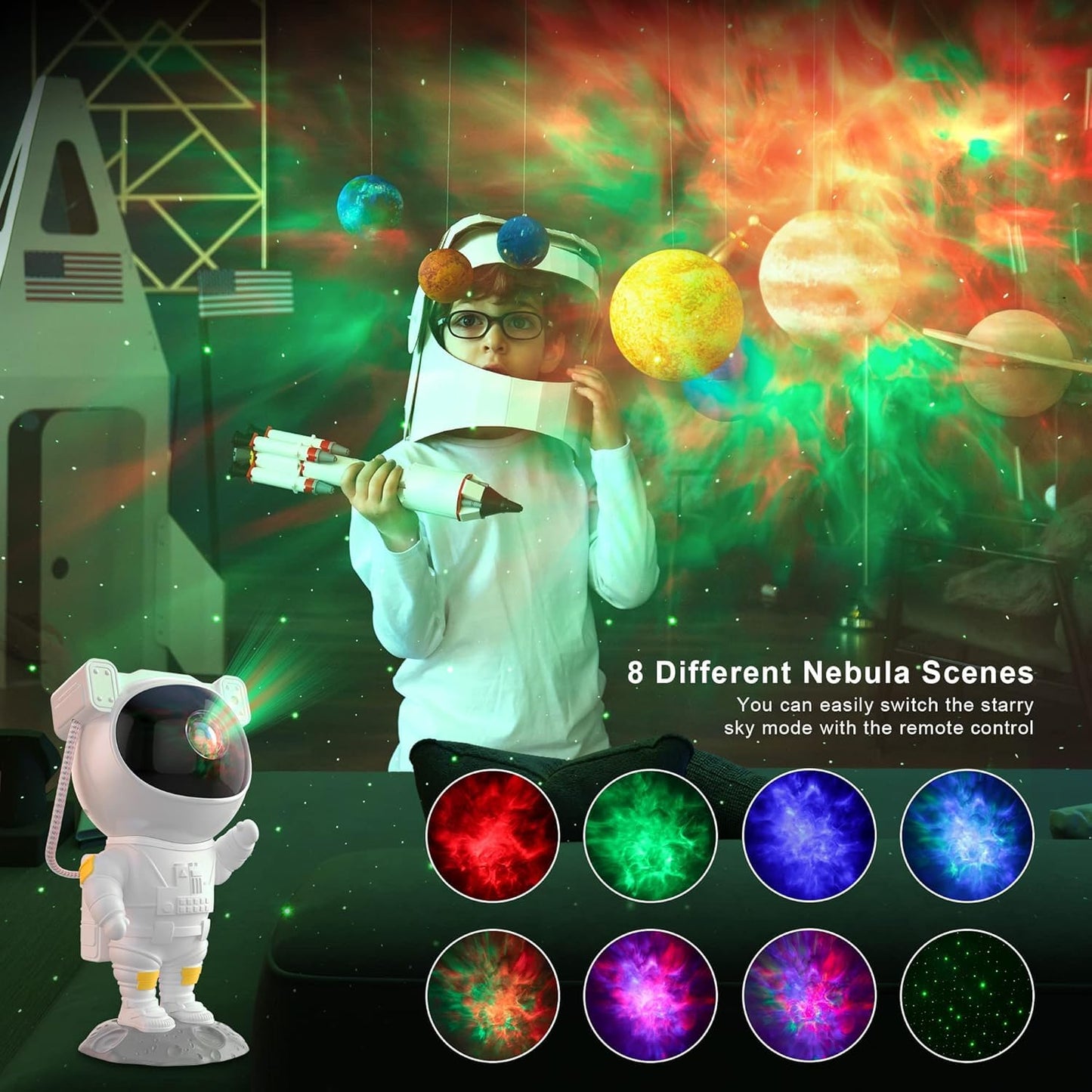Astronaut Galaxy Projector Night Light