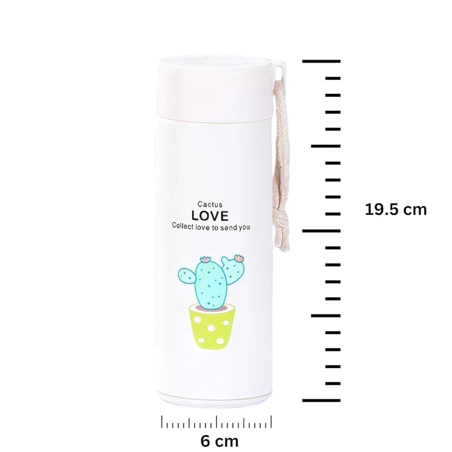 Cactus Love Design Glass Bottle 400ml