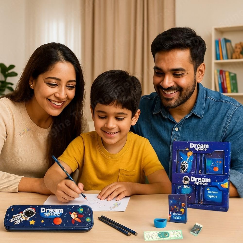 Toy Imagine Theme Stationery Set for Kids | 12-Piece Stationary Kit for Boys & Girls Age 3-15 Years