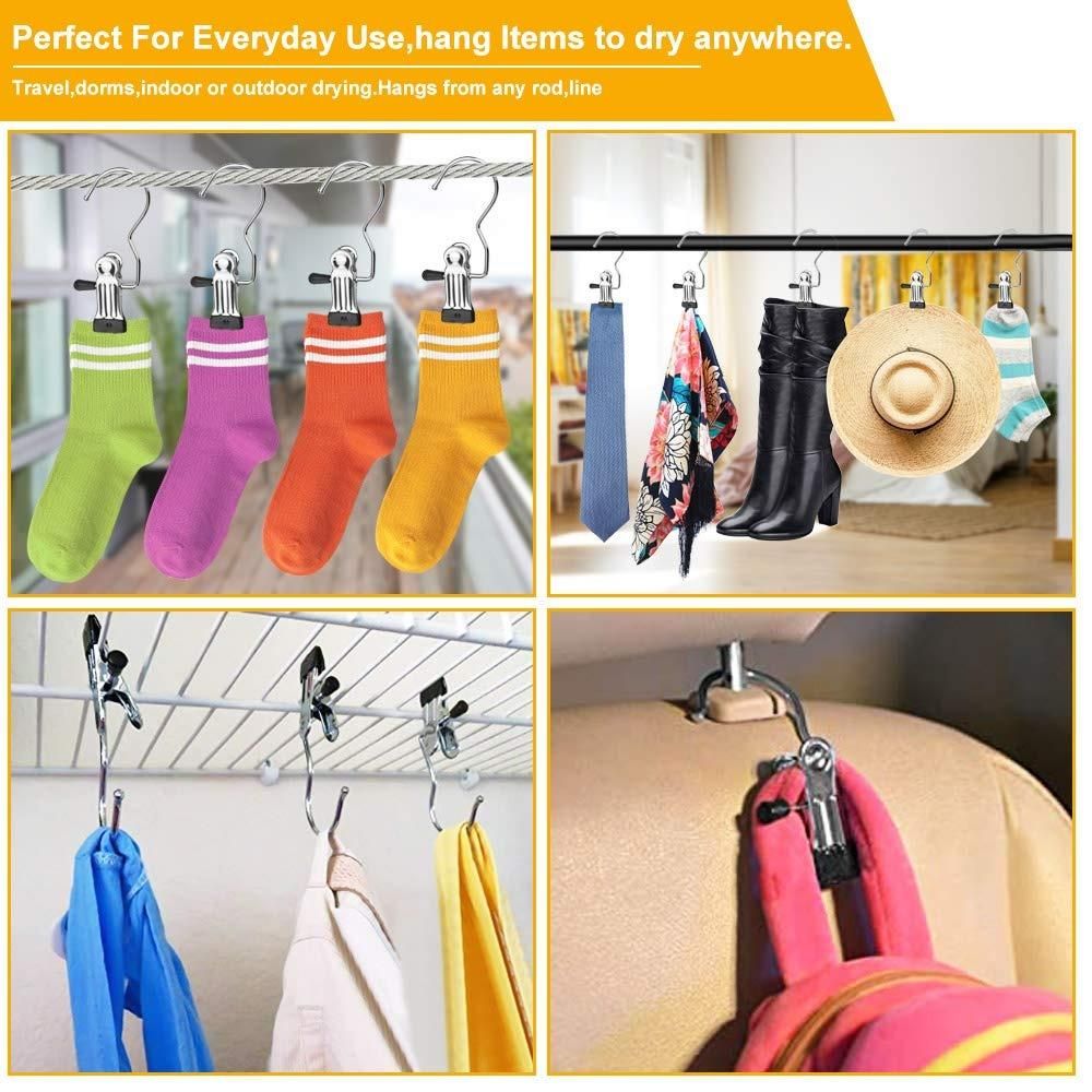 Laundry Hook Boot Hanging Hold Clips  Pack of 10
